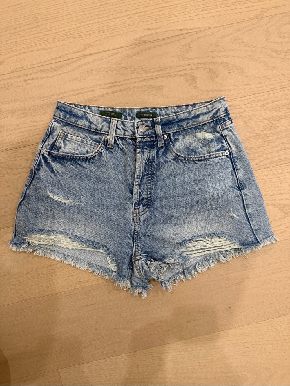 Distressed Denim Shorts